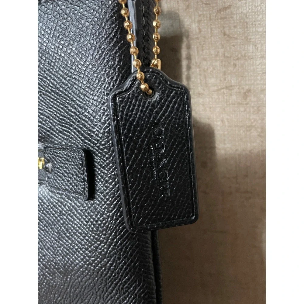 Coach Mini Rowan File Cross Bag Black Leather And Gold Hardware EUC - Picture 5 of 14